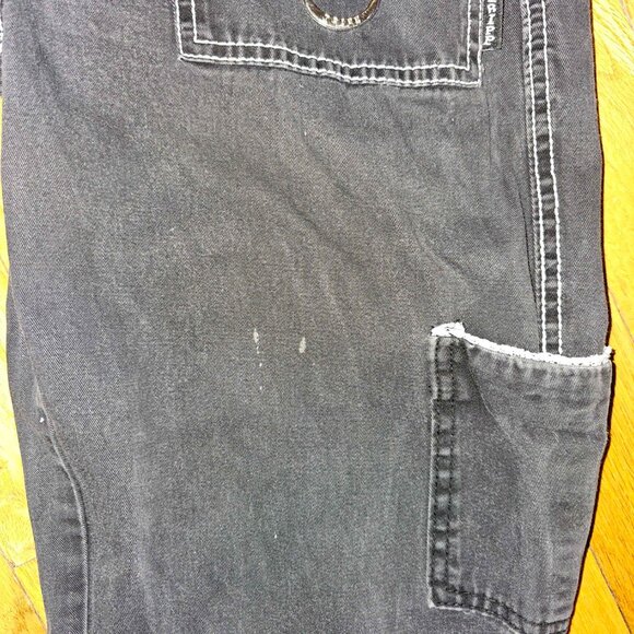 VINTAGE TRIPP size 7 Hot Topic UFO black and white lace wide leg parachute pants - Picture 7 of 11